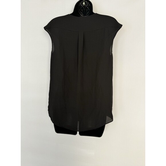 NWT Halogen Blouse Women’s XS Black Short Sleeve B-neck Draven Shirt - Picture 3 of 5